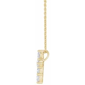 Lab-Grown Diamond Cross Necklace