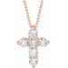 Lab-Grown Diamond Cross Necklace