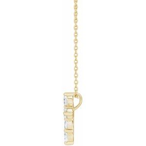 Lab-Grown Diamond Cross Necklace