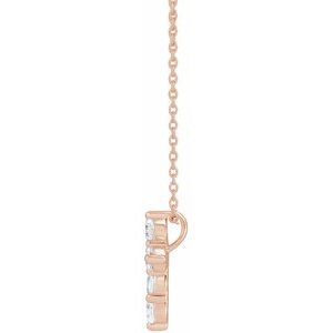 Lab-Grown Diamond Cross Necklace