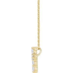 Lab-Grown Diamond Cross Necklace