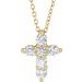 Lab-Grown Diamond Cross Necklace