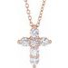 Lab-Grown Diamond Cross Necklace