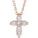 Lab-Grown Diamond Cross Necklace