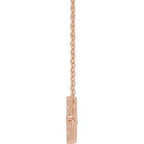 Lab-Grown Diamond Sideways Cross Necklace