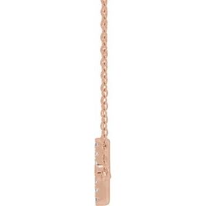 Lab-Grown Diamond Sideways Cross Necklace