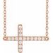 Lab-Grown Diamond Sideways Cross Necklace