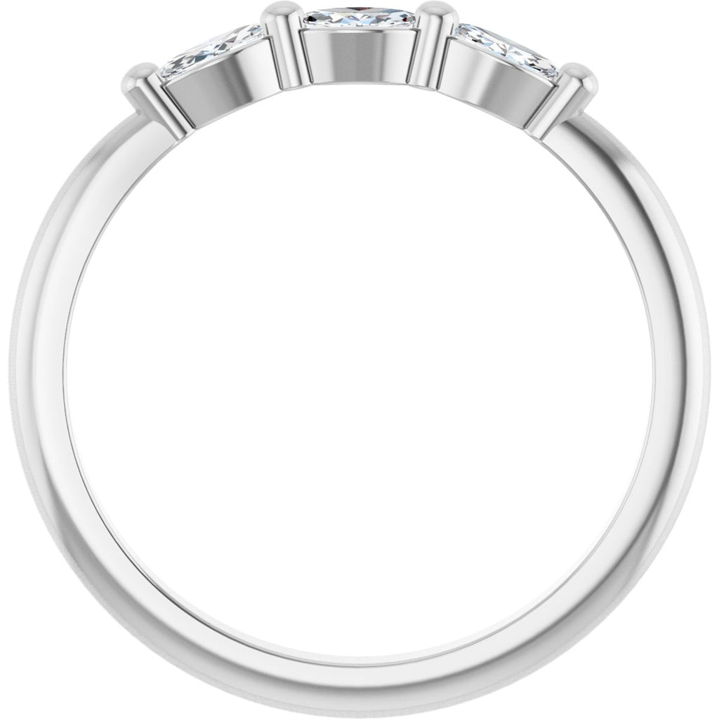Three-Stone Anniversary Band