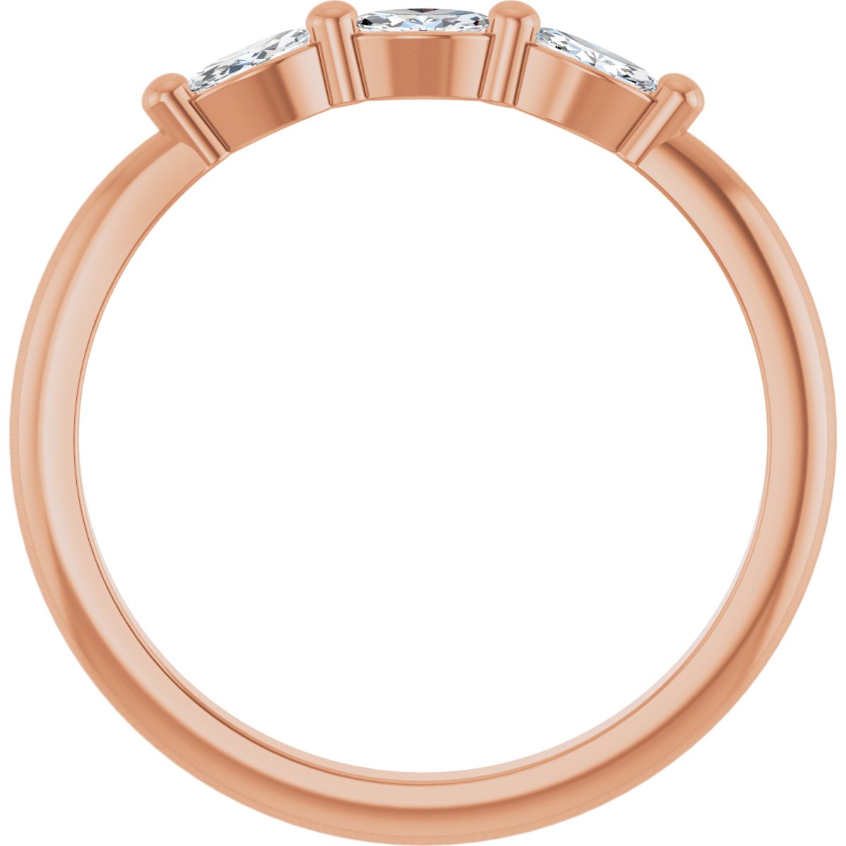 Three-Stone Anniversary Band