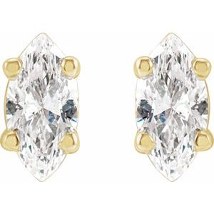 Marquise 4-Prong Lightweight Stud Earrings