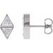 Two-Stone Bezel-Set Earrings