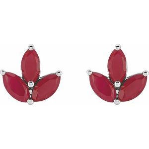 Marquise 2-Prong Cluster Earrings