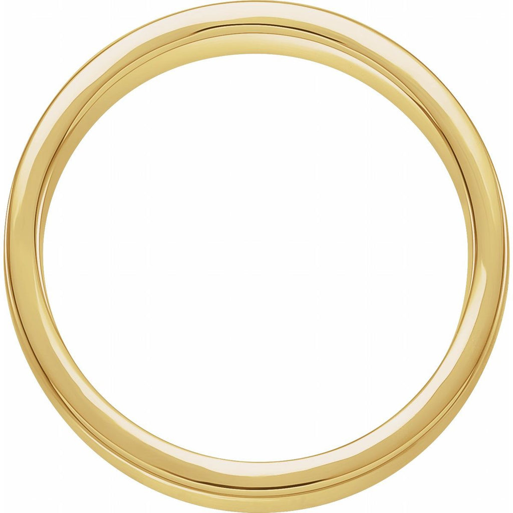 Nugget Pattern Inlay Flat Band with Satin Finish
