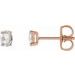 Oval 4-Prong Rose-Cut Stud Earrings