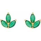 Marquise 2-Prong Cluster Earrings