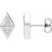 Two-Stone Bezel-Set Earrings