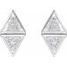 Two-Stone Bezel-Set Earrings