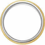 Diamond-Edge Inlay Half Round Band