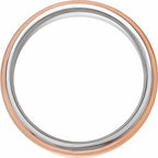 Diamond-Edge Inlay Half Round Band