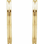 Grooved Huggie Hoop Earrings