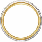 Diamond-Edge Inlay Half Round Band