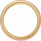 Diamond-Edge Inlay Half Round Band