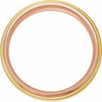 Diamond-Edge Inlay Half Round Band