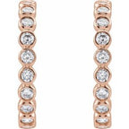 Bezel-Set Hoop Earrings