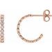 Bezel-Set Hoop Earrings