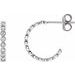 Bezel-Set Hoop Earrings