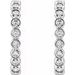 Bezel-Set Hoop Earrings
