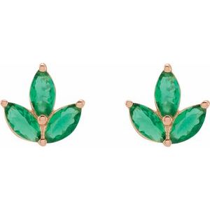 Marquise 2-Prong Cluster Earrings