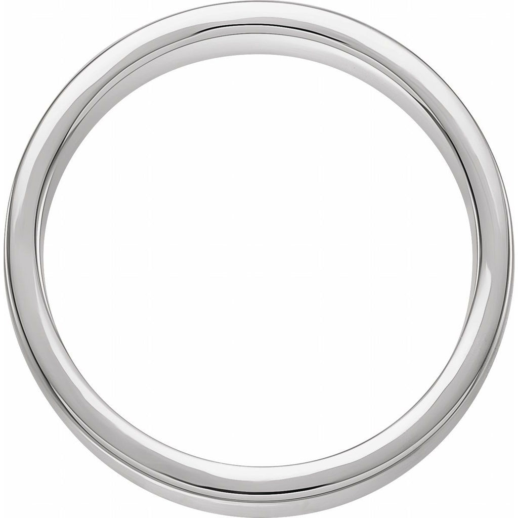 Nugget Pattern Inlay Flat Band with Satin Finish