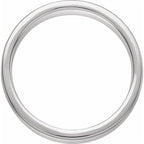 Nugget Pattern Inlay Flat Band with Satin Finish