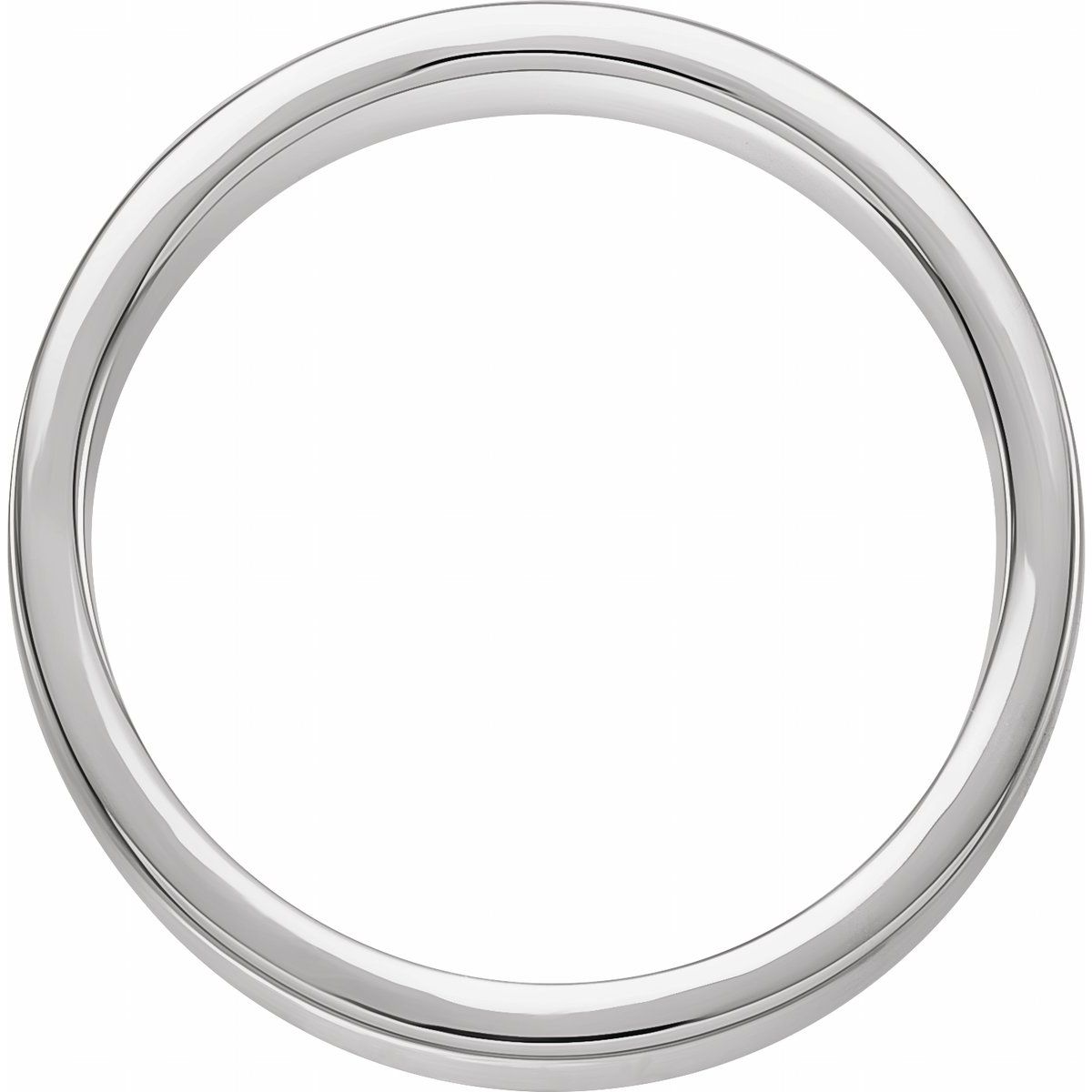 Nugget Pattern Inlay Flat Band with Satin Finish
