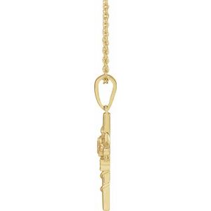 Floral Cross Necklace or Pendant