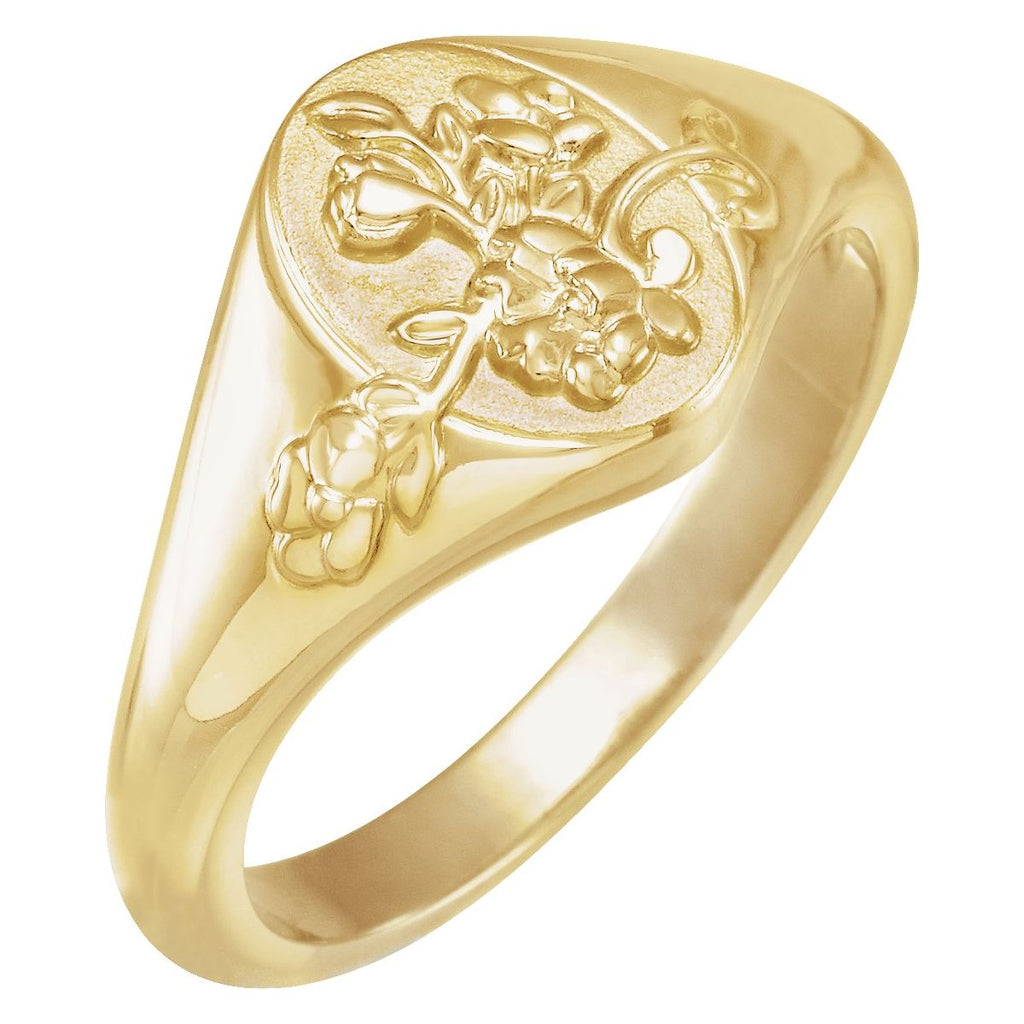 Floral Signet Ring
