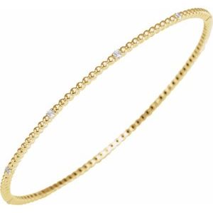 Accented Beaded Bangle Bracelet