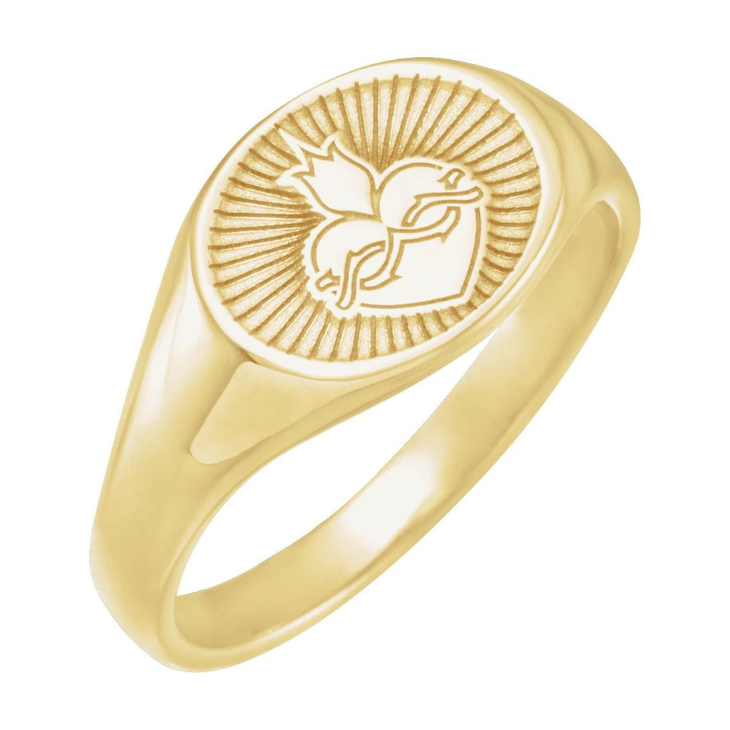 Sacred Heart Signet Ring