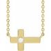 Pearl Sideways Cross Necklace or Center