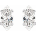 Marquise 4-Prong Lightweight Stud Earrings