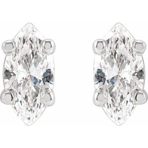 Marquise 4-Prong Lightweight Stud Earrings