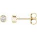 Oval Bezel-Set Stud Earrings