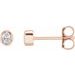 Oval Bezel-Set Stud Earrings