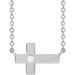Pearl Sideways Cross Necklace or Center