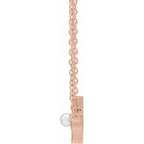 Pearl Sideways Cross Necklace or Center