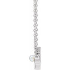 Pearl Sideways Cross Necklace or Center