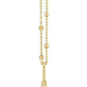 Tiny Solitaire Ring Necklace