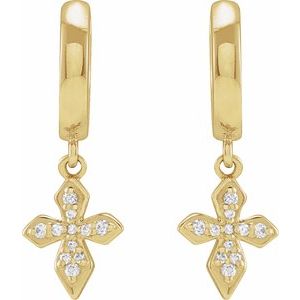 Cross Hoop Earrings