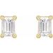 Straight Baguette 4-Prong Stud Earrings
